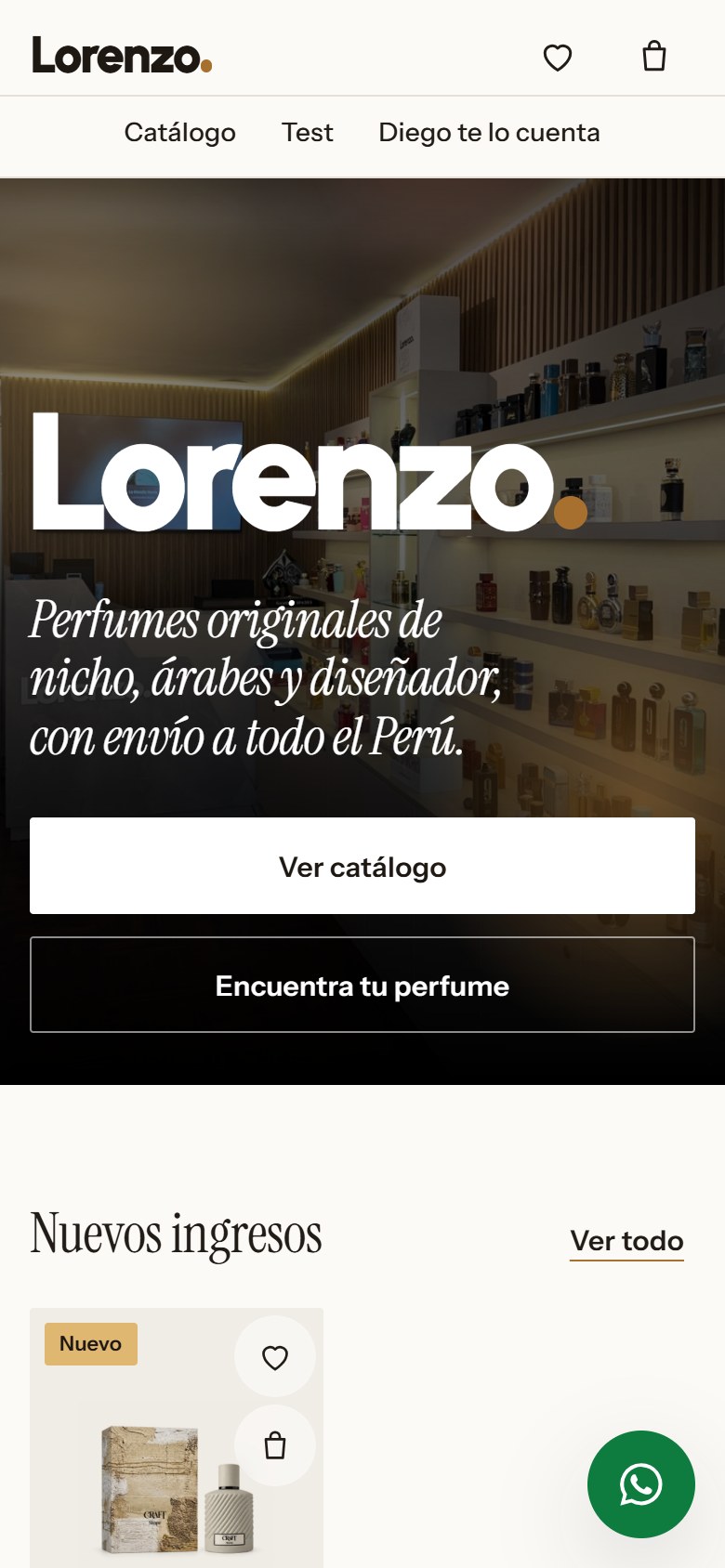 lorenzoperu.com en el móvil
